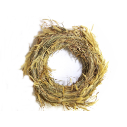 Wianek z suszonych traw Boho Rustykalny 40cm